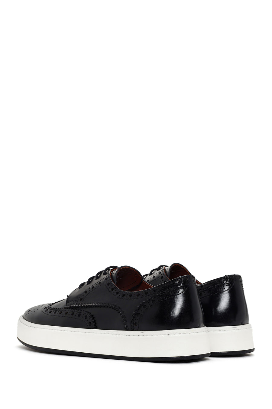 Men's Black Lace-up Leather Casual Shoes