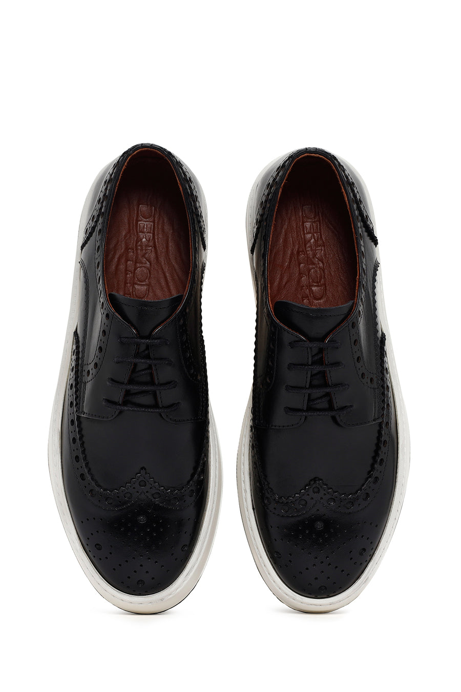 Men's Black Lace-up Leather Casual Shoes