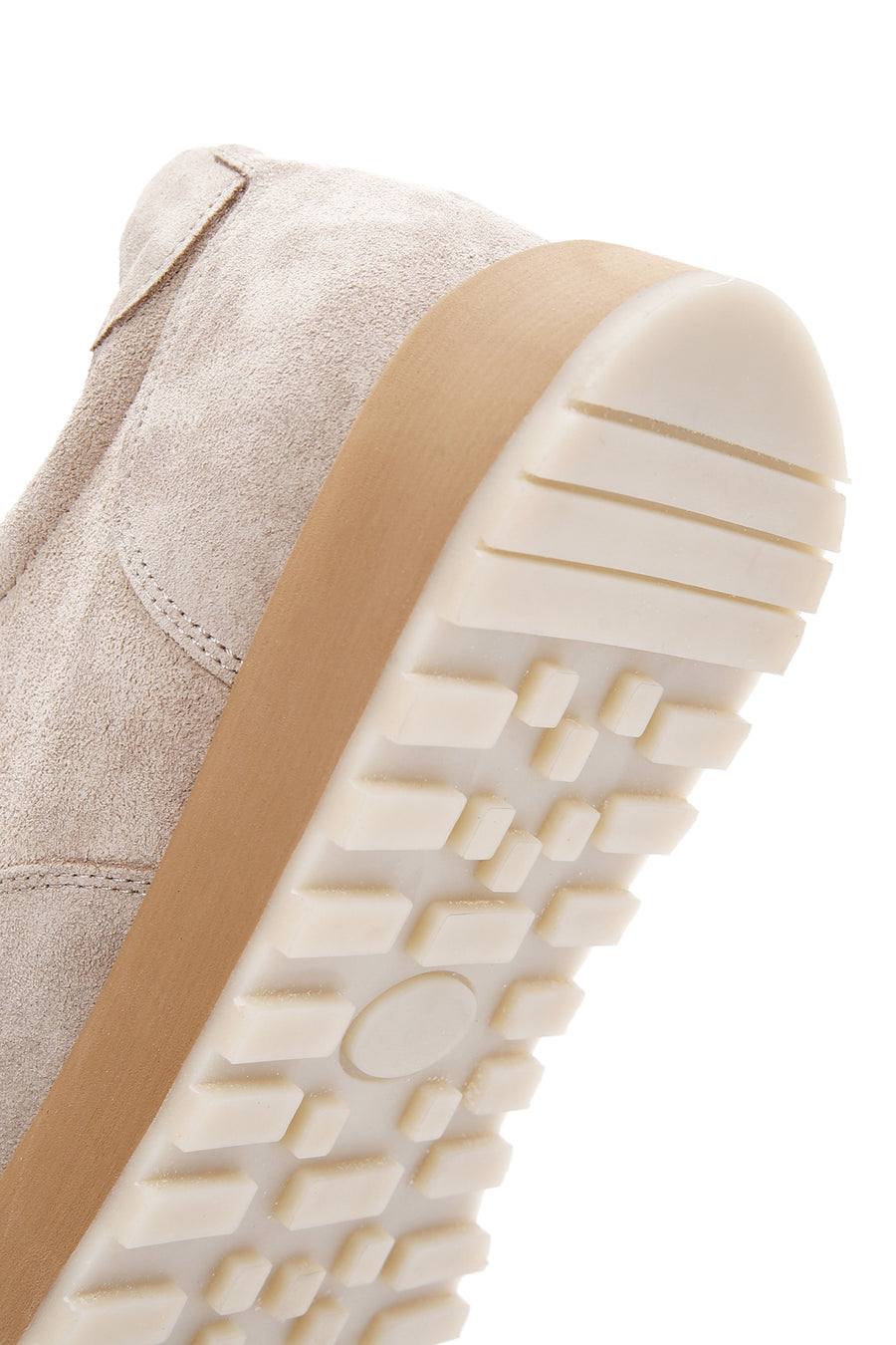 Erkek Bej Bağcıklı Süet Deri Casual Sneaker