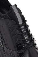 Men's Black Lace-Up Leather Casual Sneaker | Derimod