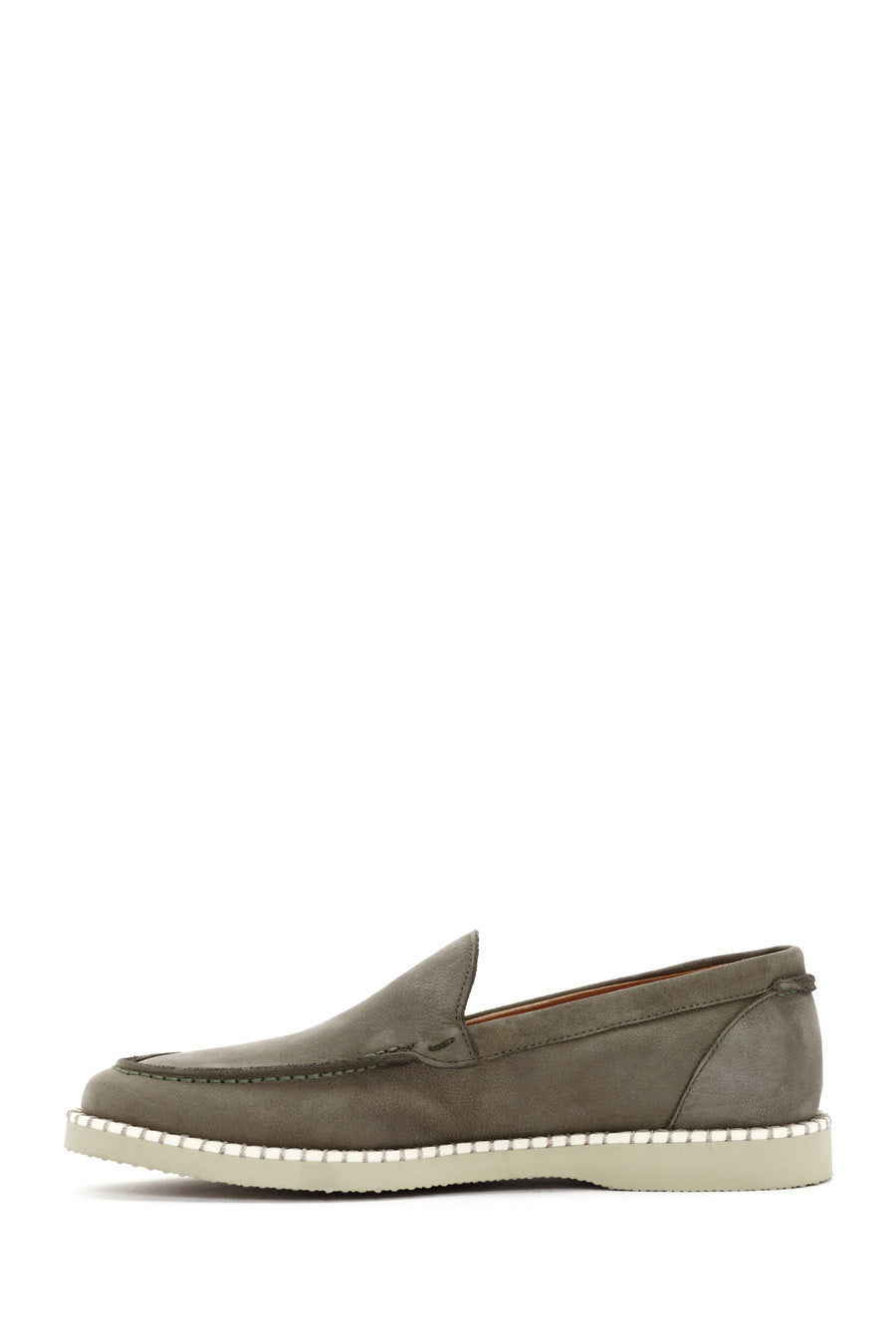 Erkek Yeşil Nubuk Deri Casual Loafer