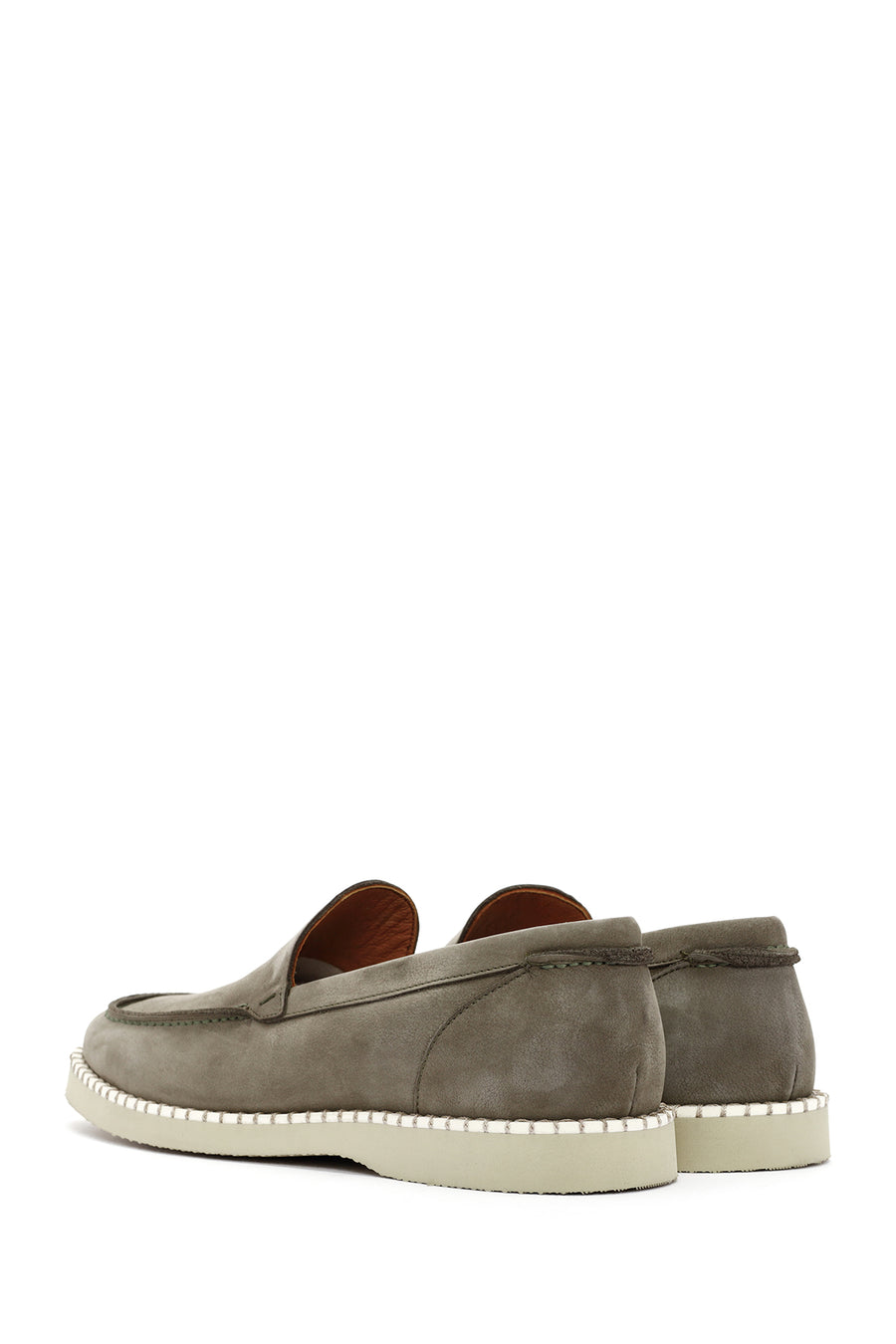 Erkek Yeşil Nubuk Deri Casual Loafer