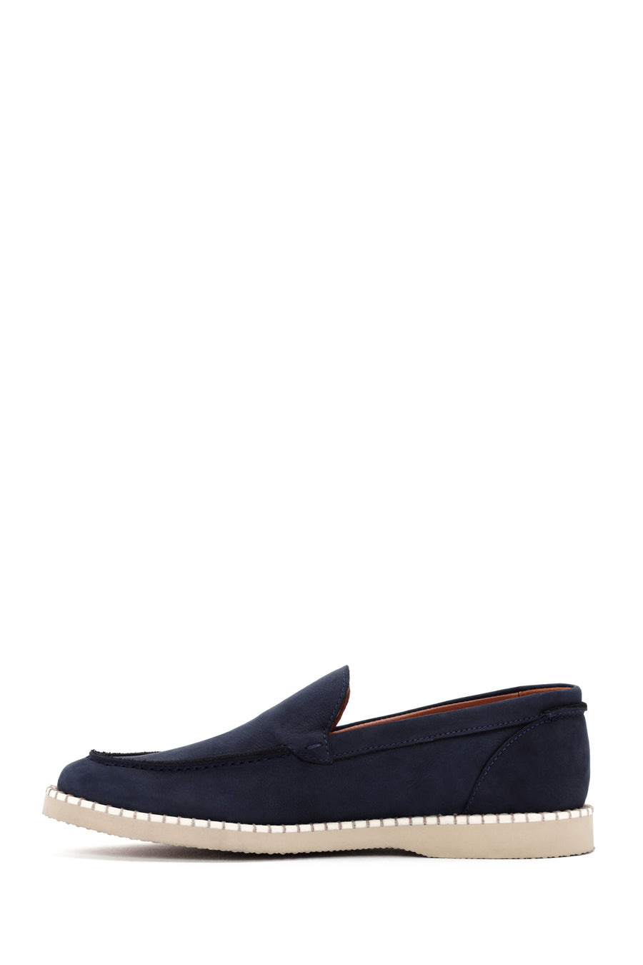 Men's Navy Blue Nubuck Leather Casual Loafer