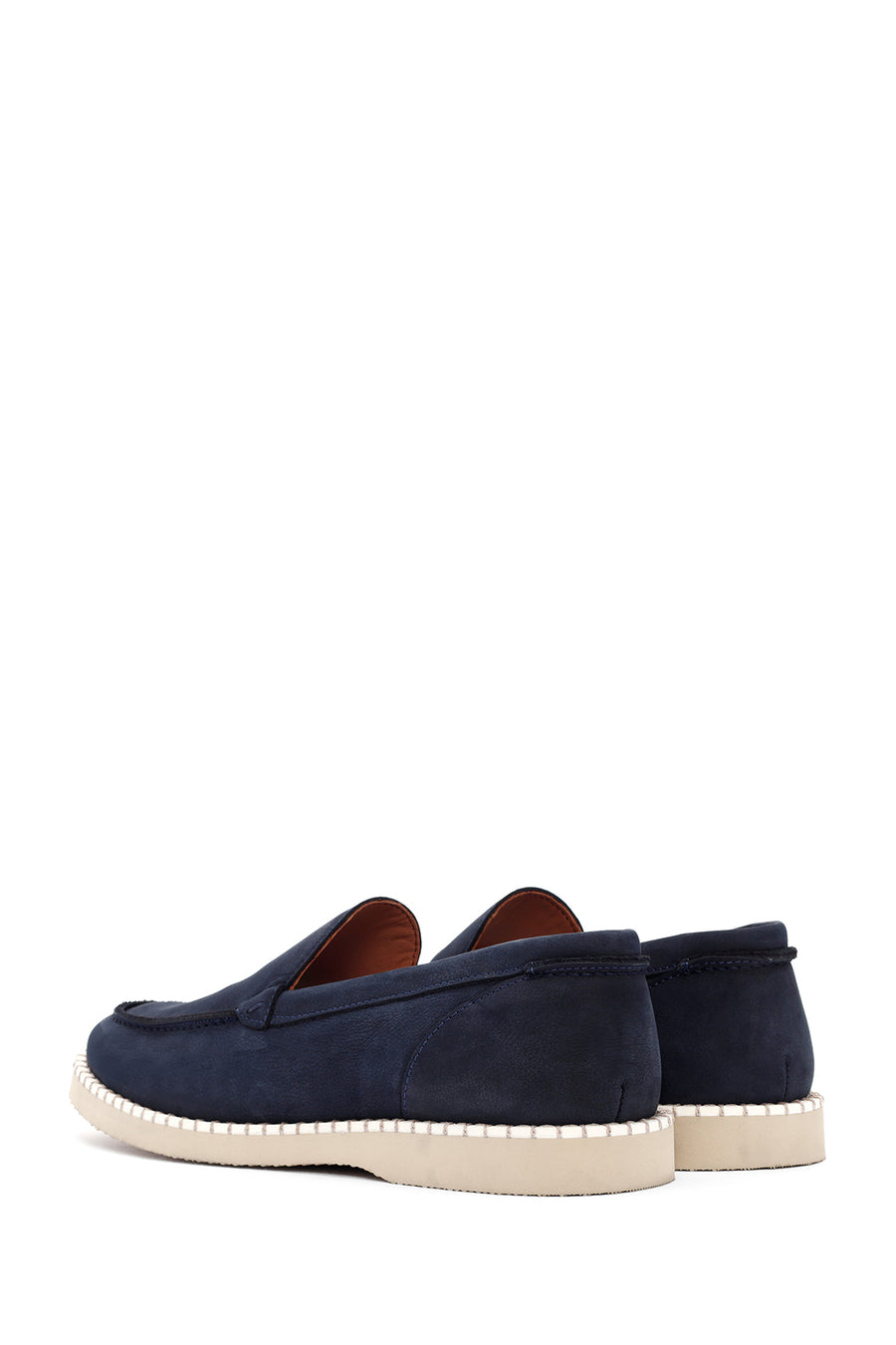 Men's Navy Blue Nubuck Leather Casual Loafer