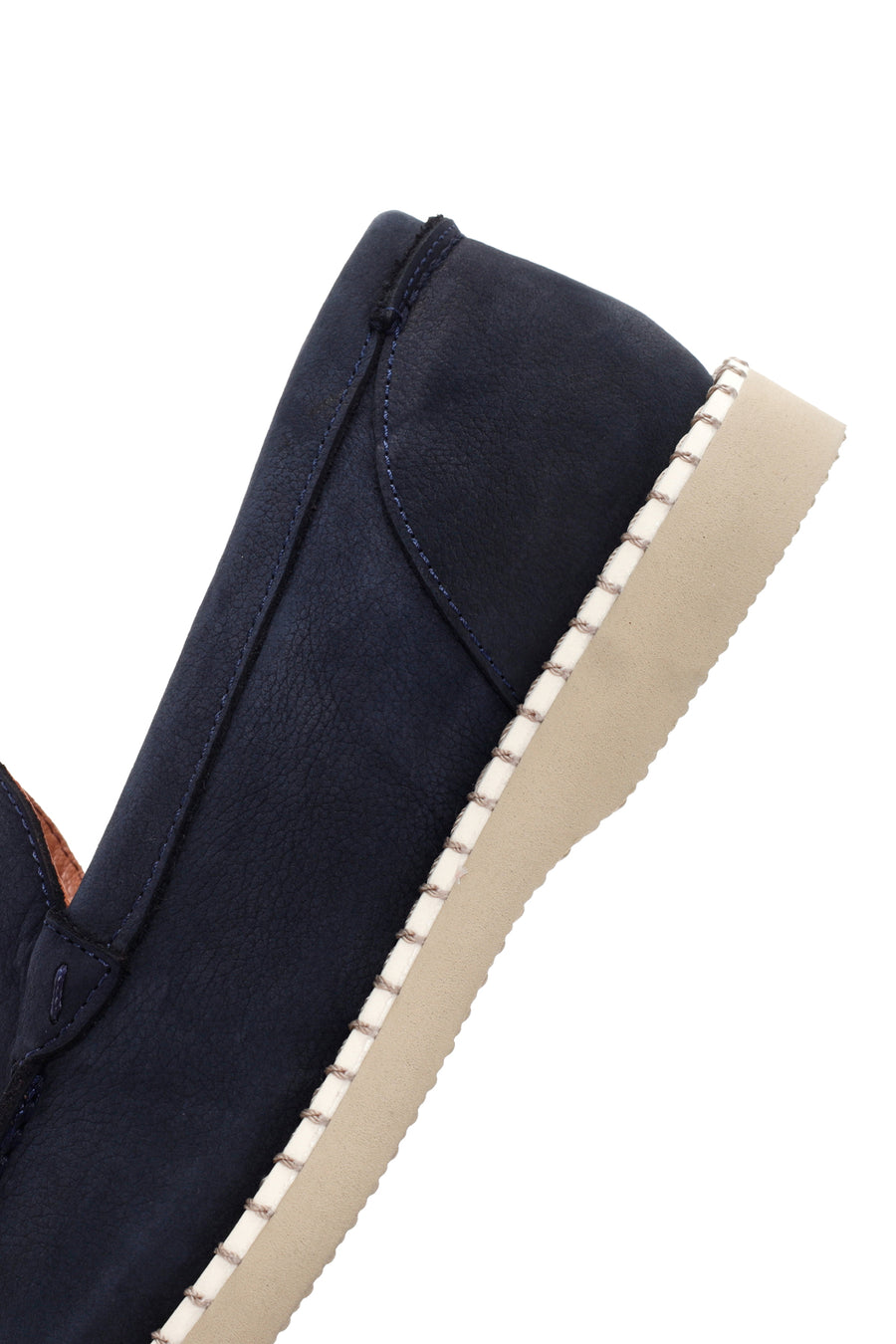 Men's Navy Blue Nubuck Leather Casual Loafer