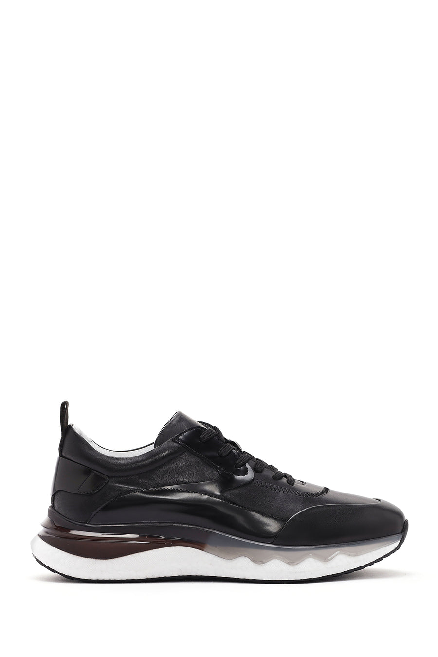 Men's Black Lace-up Leather Sneaker 24SFD636218 | Derimod