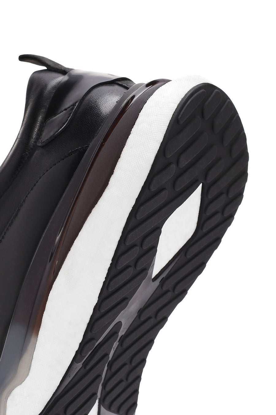 Men's Black Lace-up Leather Sneaker
