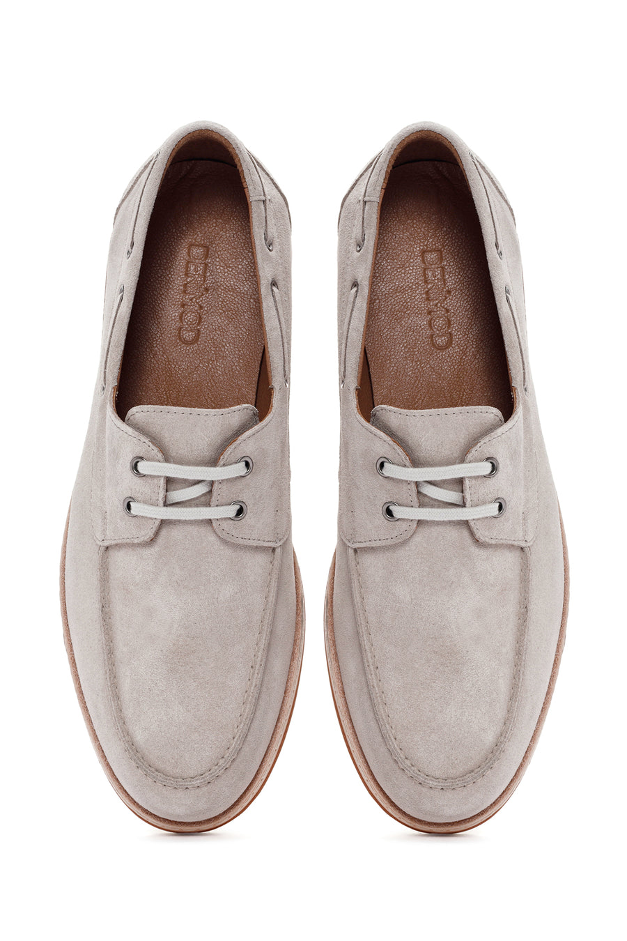 Men's Beige Suede Leather Casual Shoes