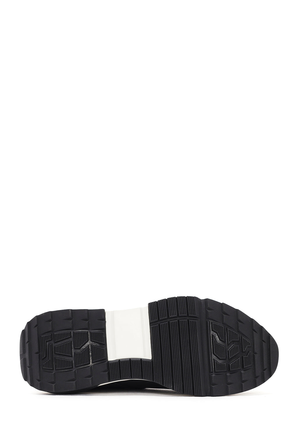 Erkek Siyah Bağcıklı Deri Sneaker