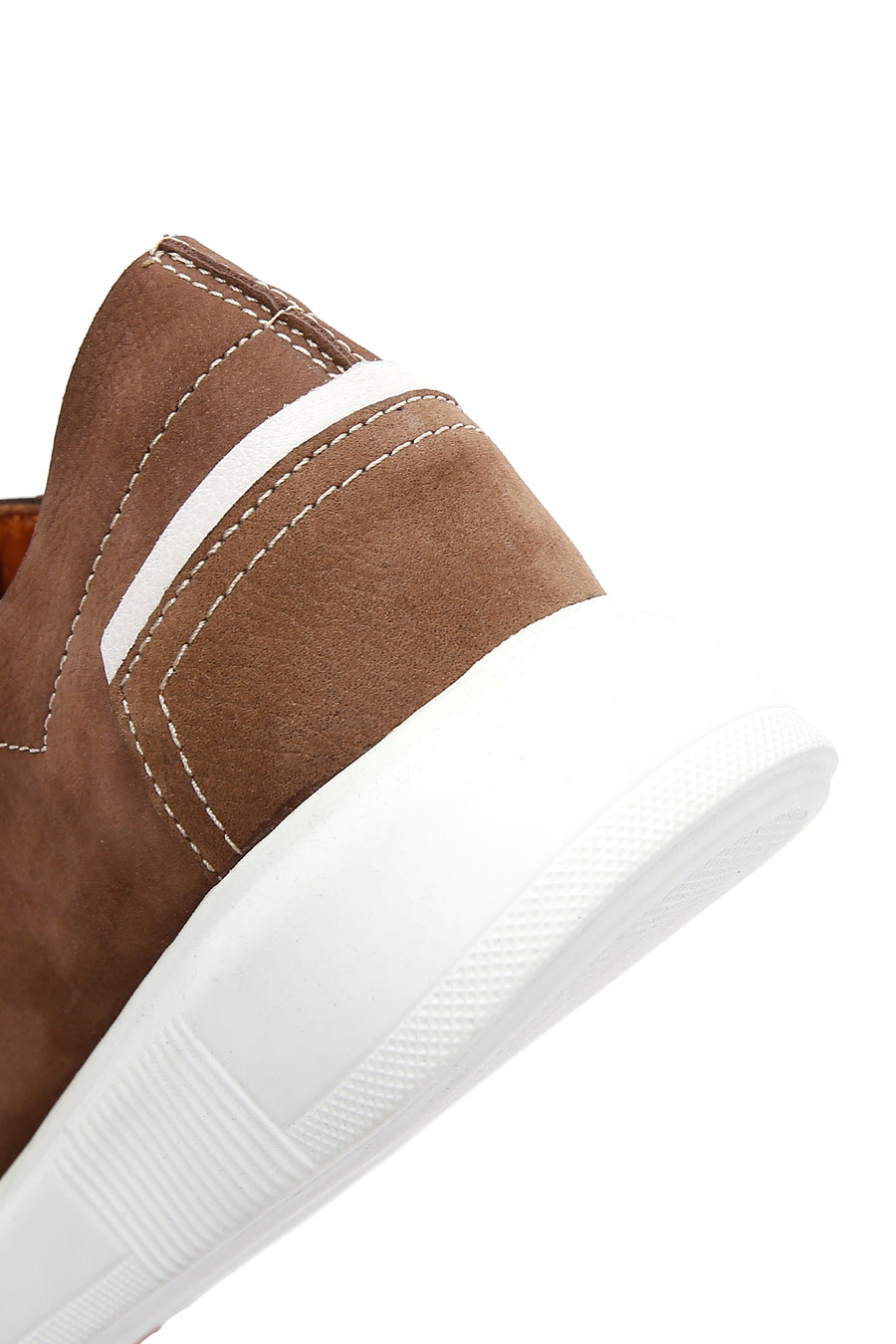 Erkek Vizon Bağcıklı Süet Deri Sneaker