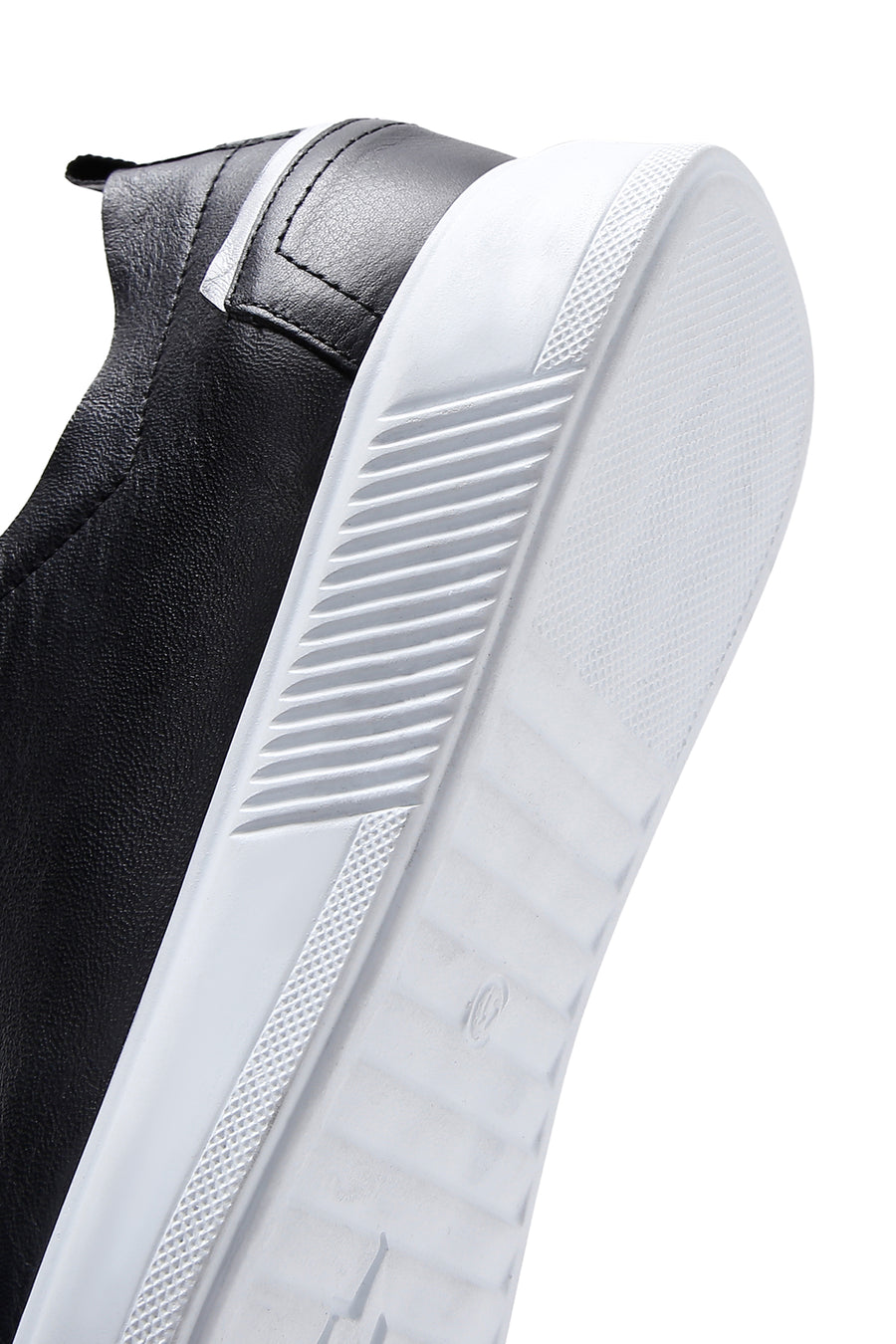 Erkek Siyah Bağcıklı Deri Sneaker