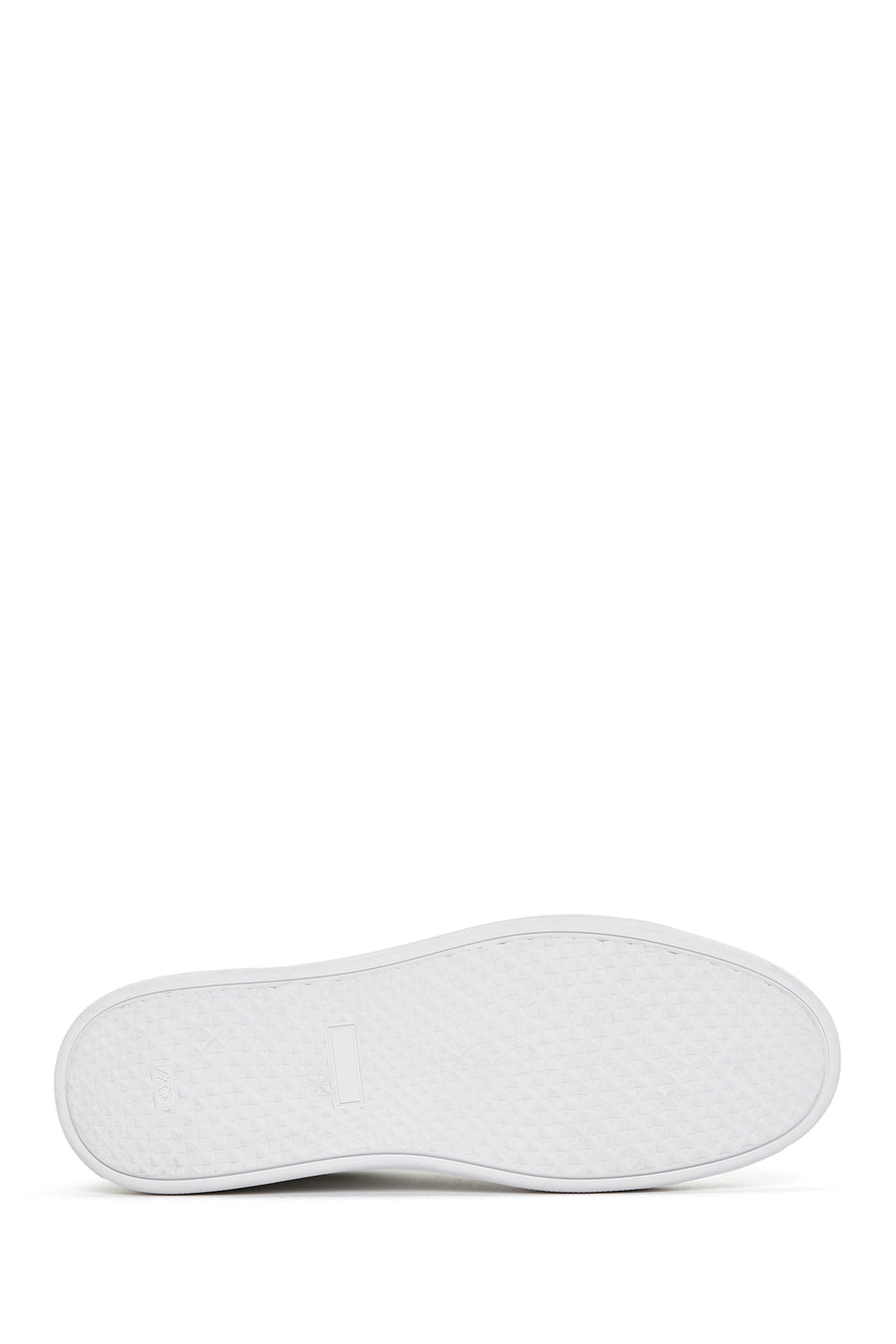 Men's White Lace-Up Leather Sneaker