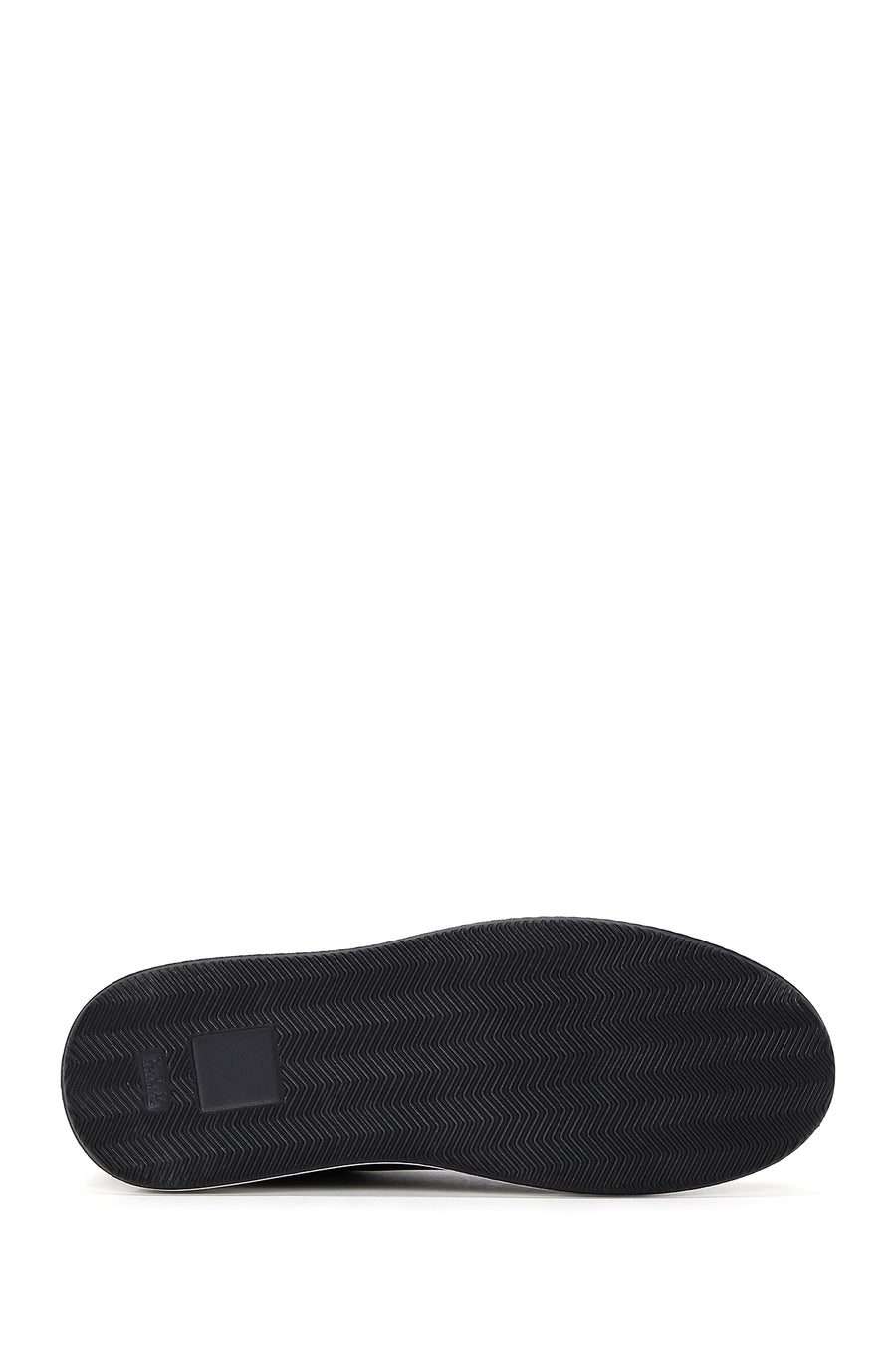 Men's Black Lace-up Leather Sneaker