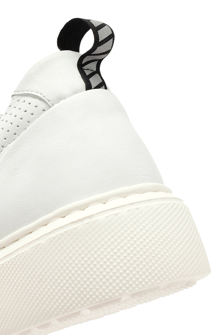 Erkek Beyaz Bağcıklı Deri Sneaker