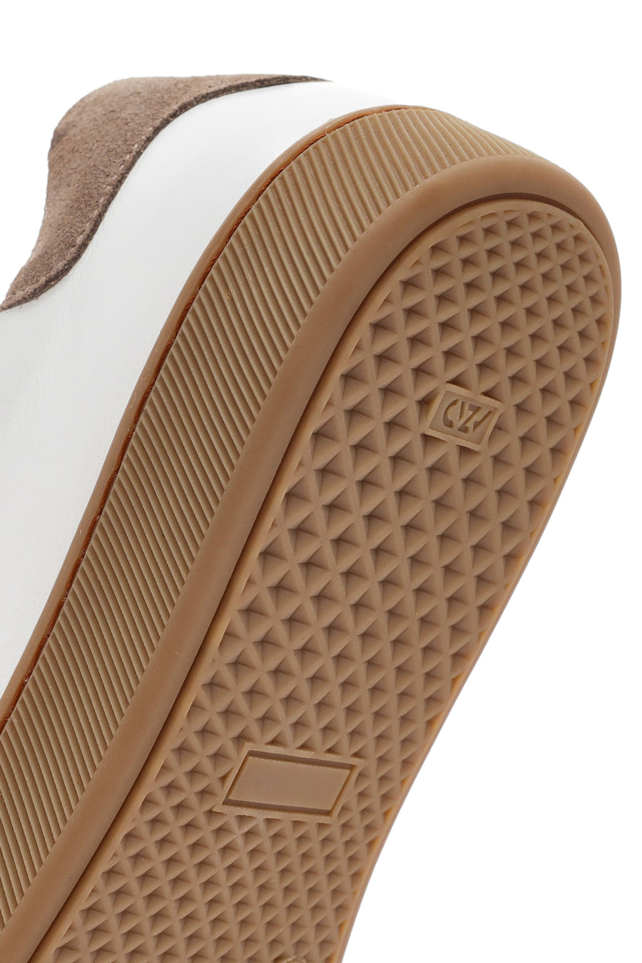 Men's White Lace-up Leather Sneaker