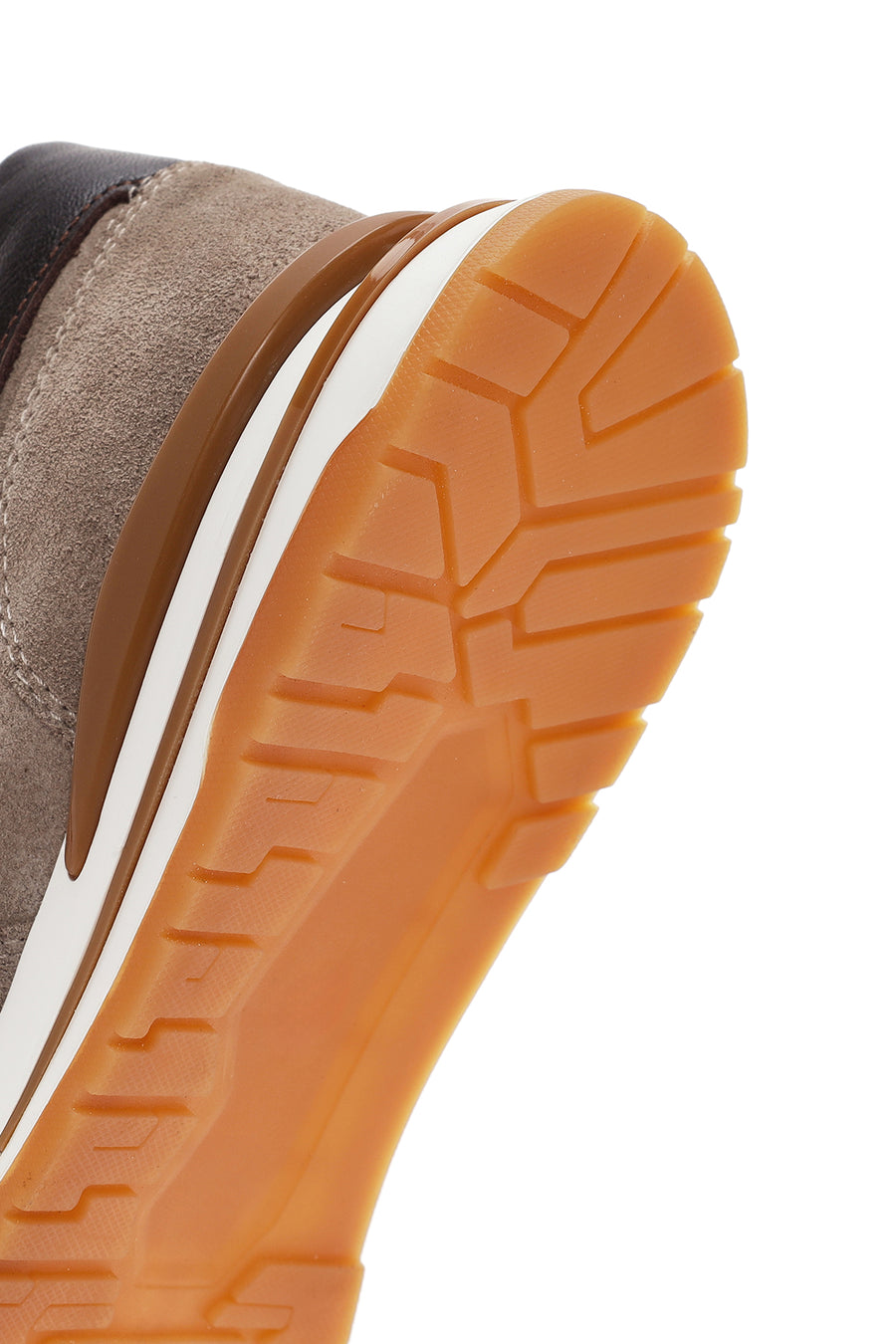 Erkek Vizon Bağcıklı Süet Deri Sneaker