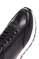 Men's Black Lace-up Leather Sneaker | Derimod