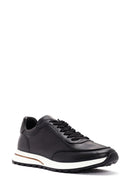 Men's Black Lace-up Leather Sneaker | Derimod