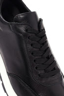 Men's Black Lace-up Leather Sneaker | Derimod