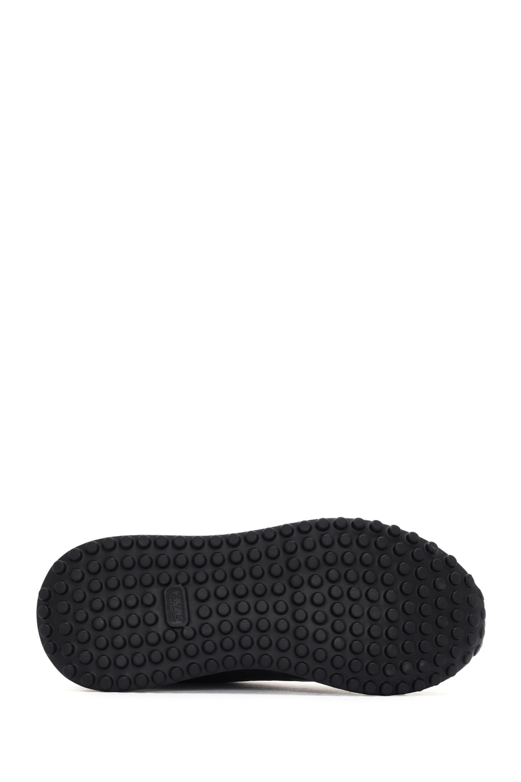 Erkek Siyah Bağcıklı Kalın Tabanlı Deri Sneaker