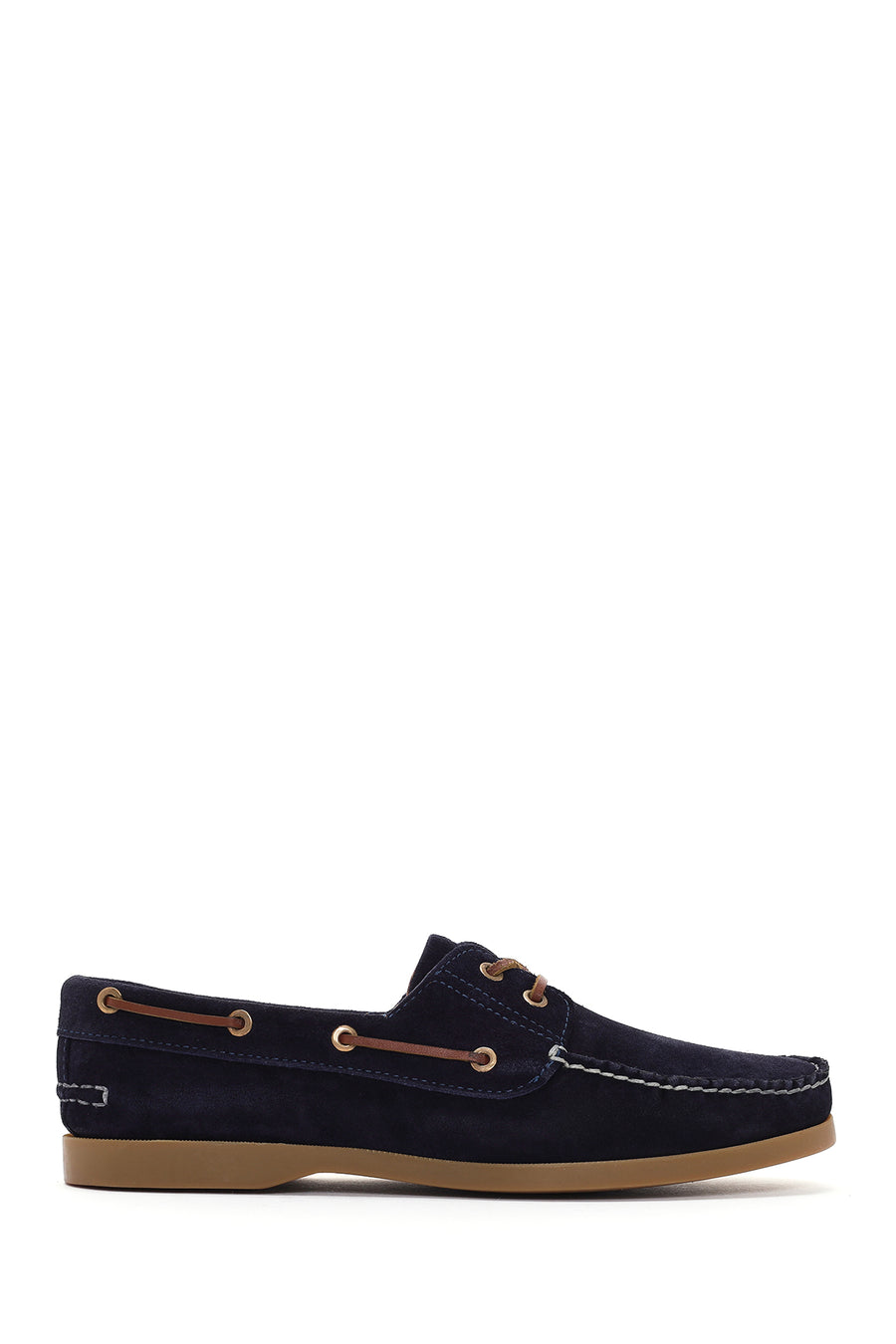 Men's Navy Blue Suede Leather Casual Shoes 24SFD641610 | Derimod