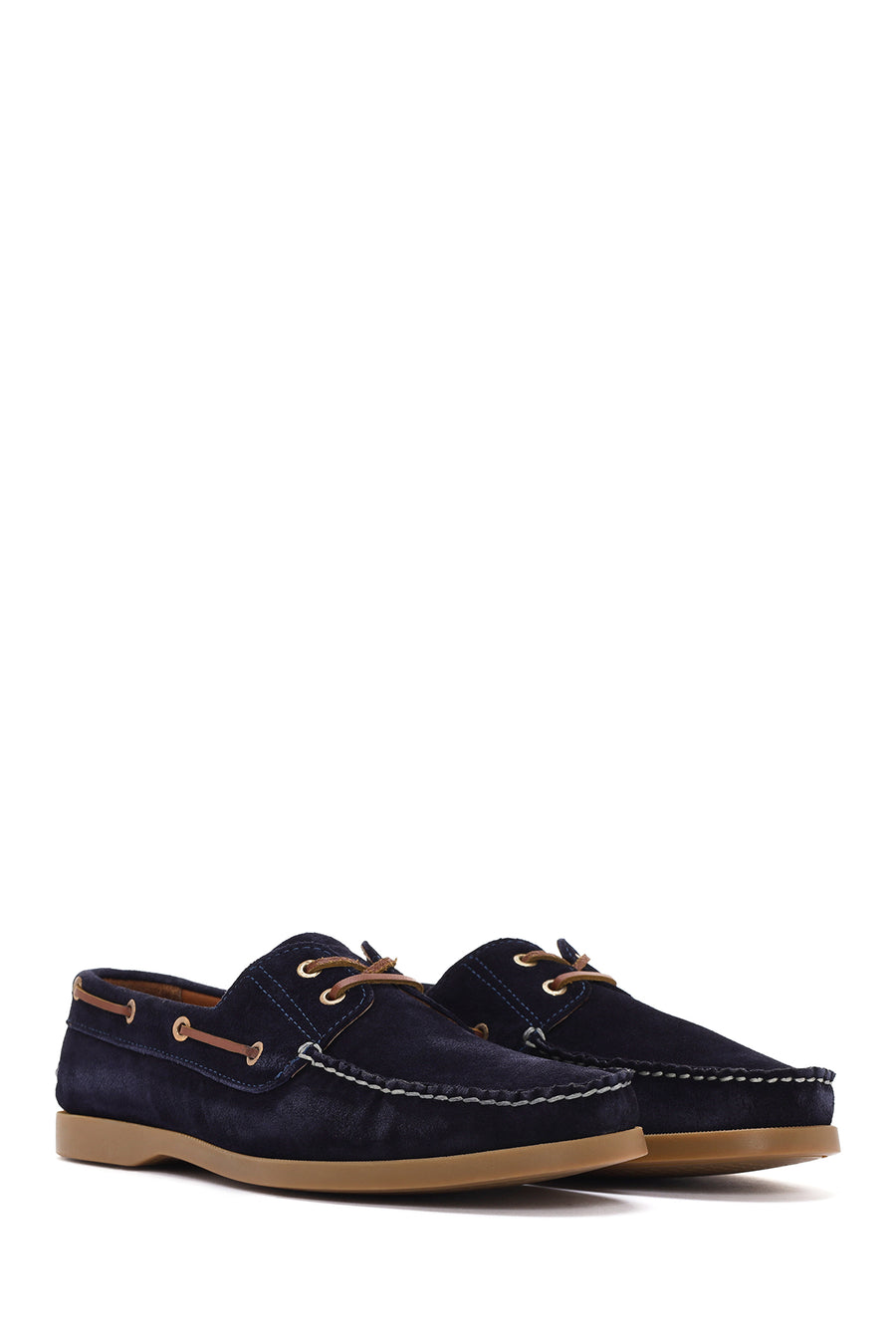 Men's Navy Blue Suede Leather Casual Shoes