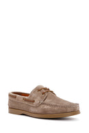 Men's Beige Suede Leather Casual Shoes | Derimod
