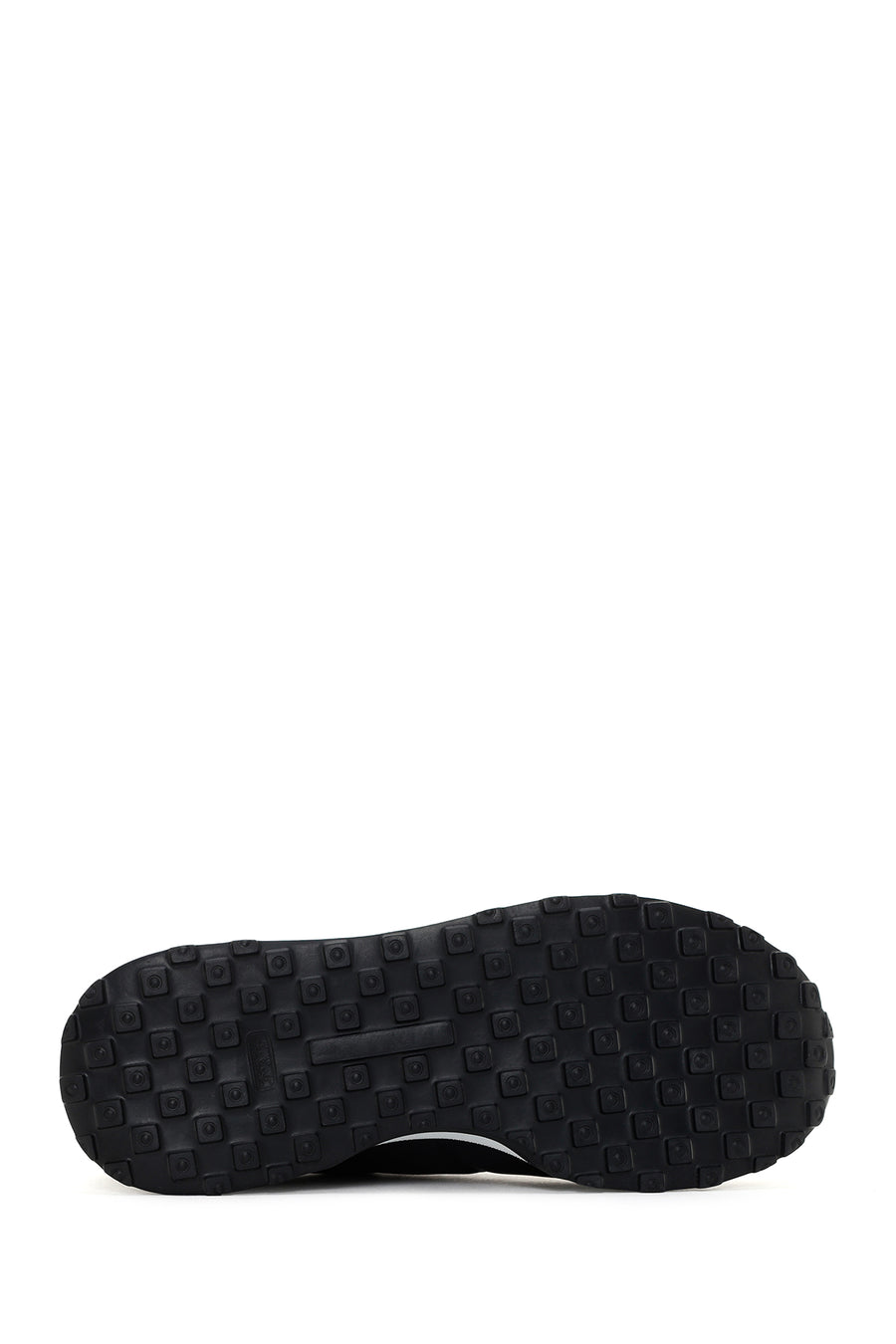 Men's Black Thick Soled Leather Sneaker