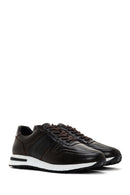 Men's Brown Thick Soled Leather Sneaker | Derimod