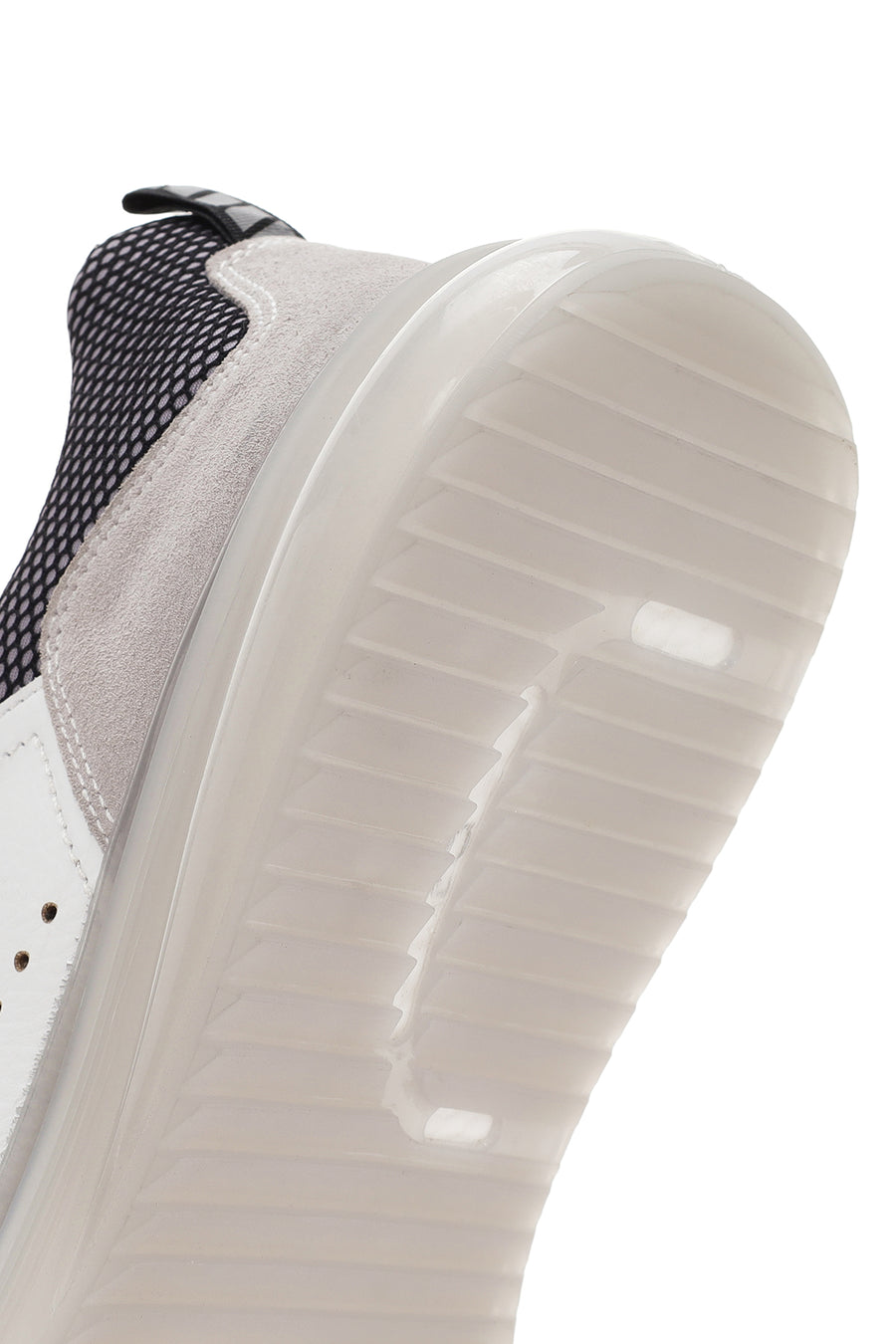 Men's White Lace-up Leather Sneaker