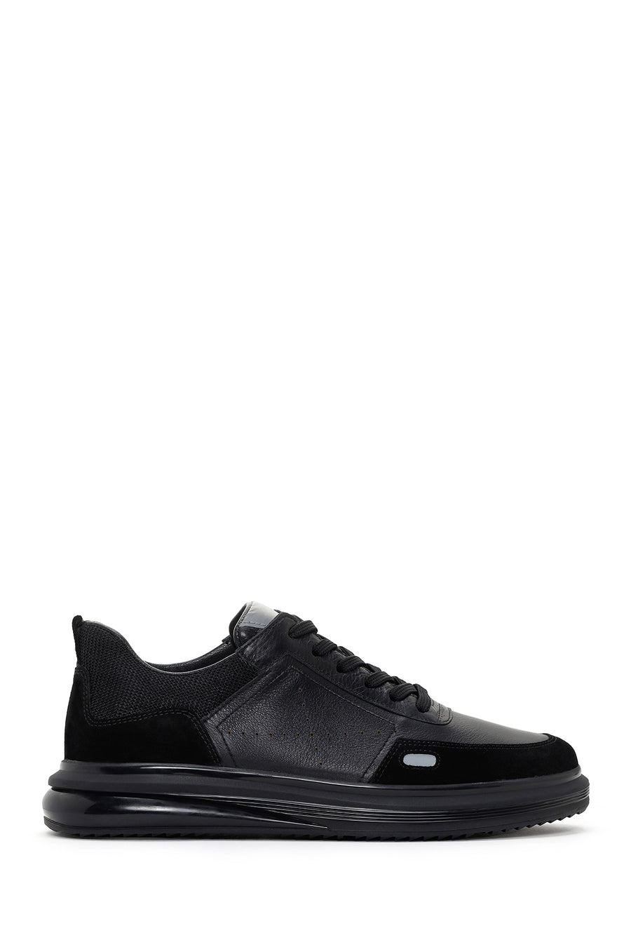 Men's Black Lace-up Leather Sneaker 24SFD641914 | Derimod