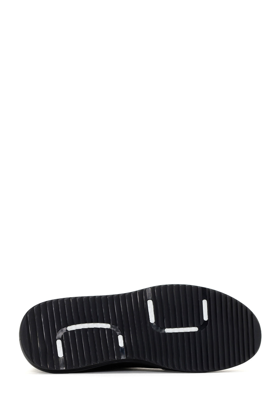 Men's Black Lace-up Leather Sneaker