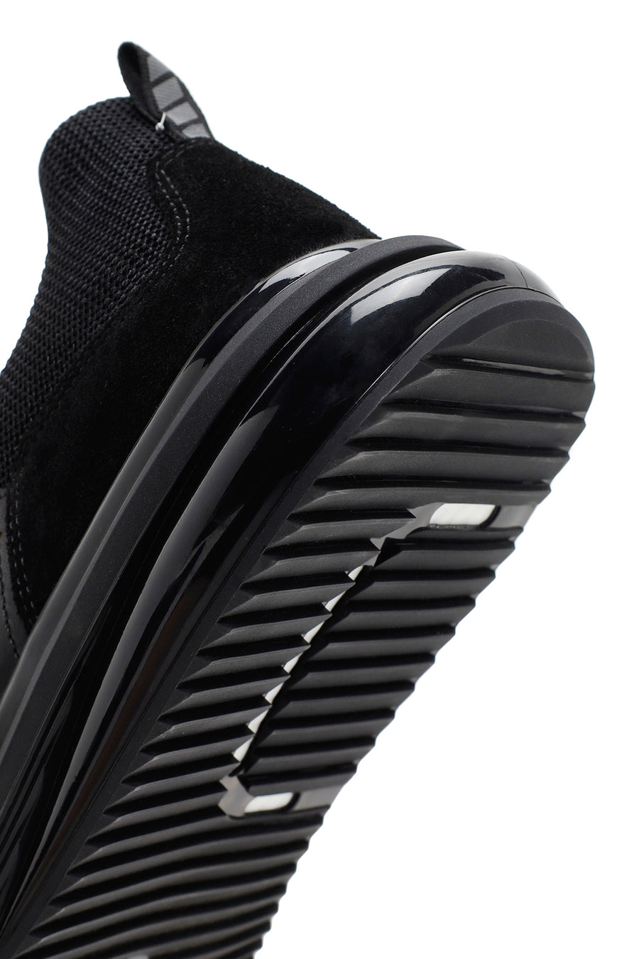 Men's Black Lace-up Leather Sneaker