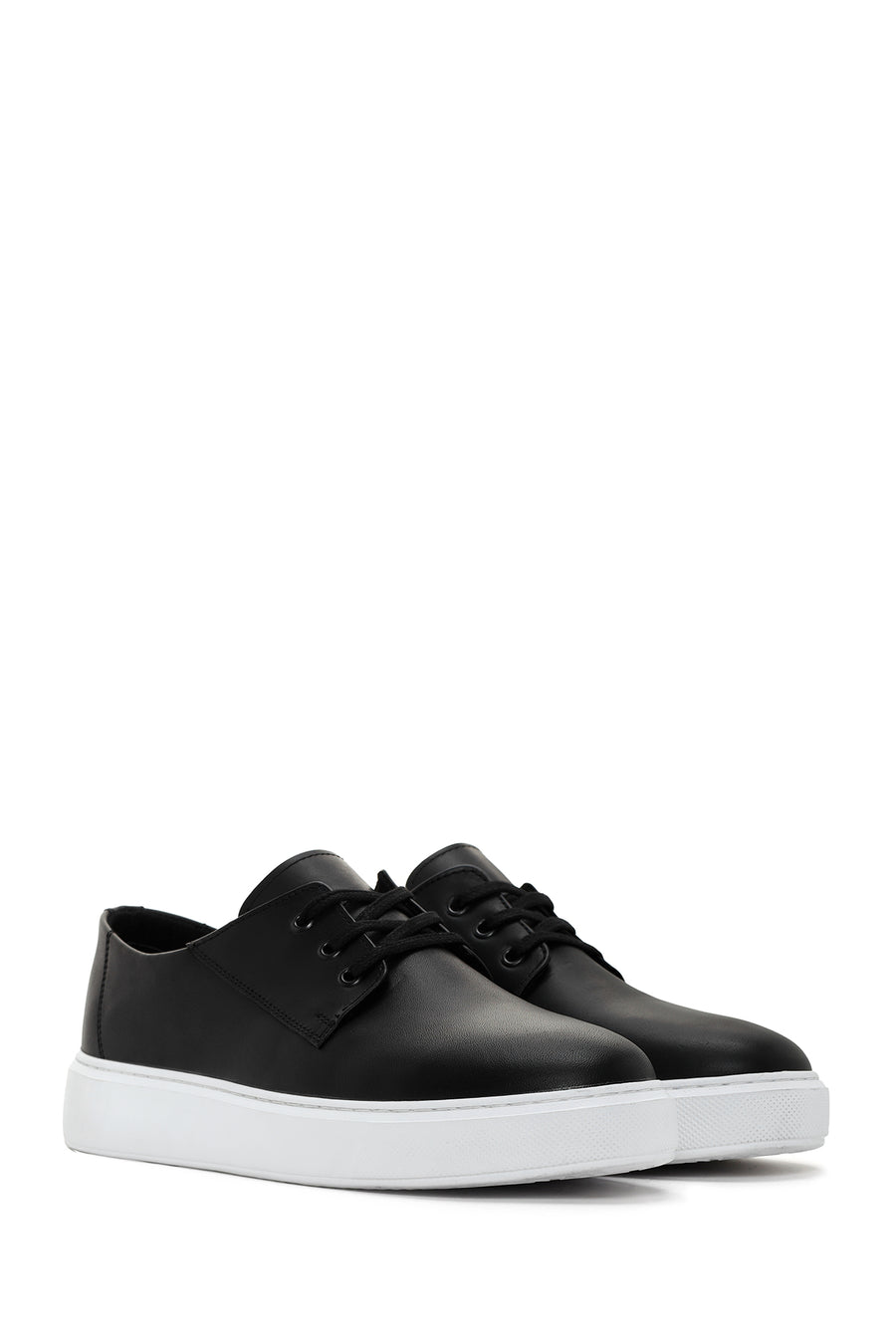 Men's Black Leather Casual Shoes