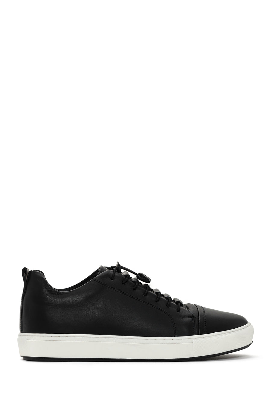 Men's Black Lace-up Leather Sneaker 24SFD643218 | Derimod