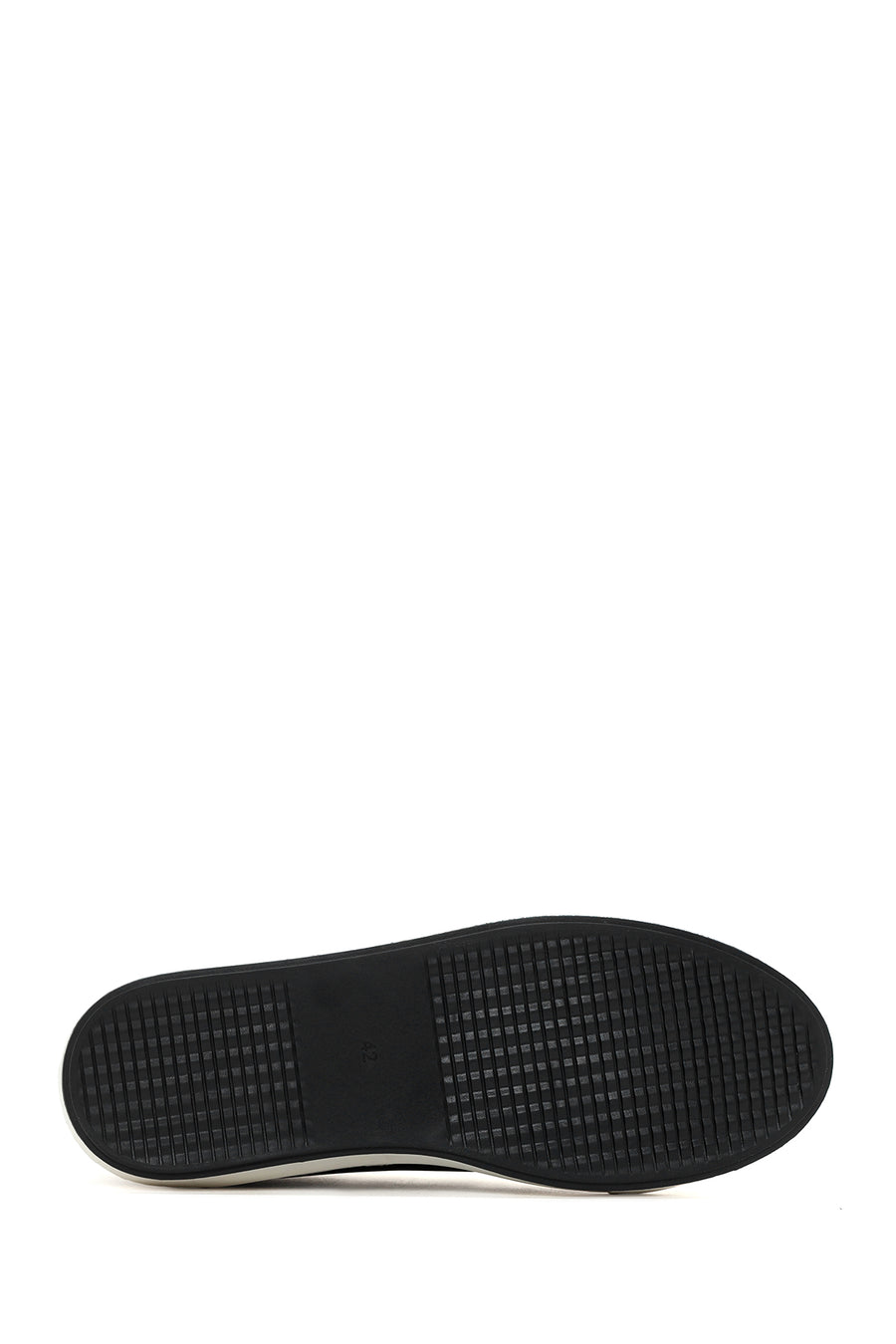 Men's Black Lace-up Leather Sneaker