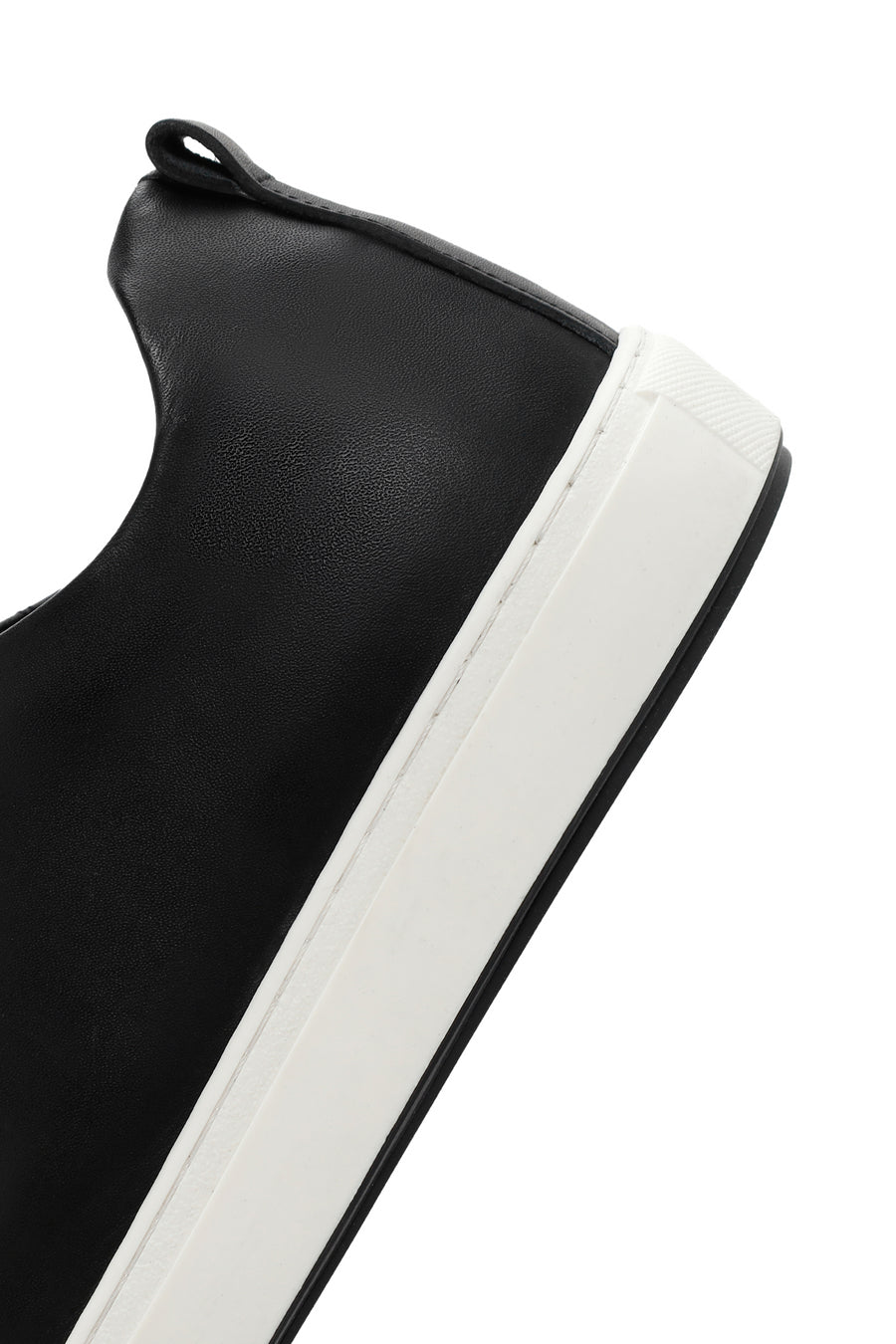 Men's Black Lace-up Leather Sneaker