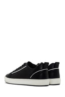 Men's Black Lace-up Leather Sneaker | Derimod