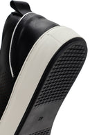 Men's Black Lace-up Leather Sneaker | Derimod