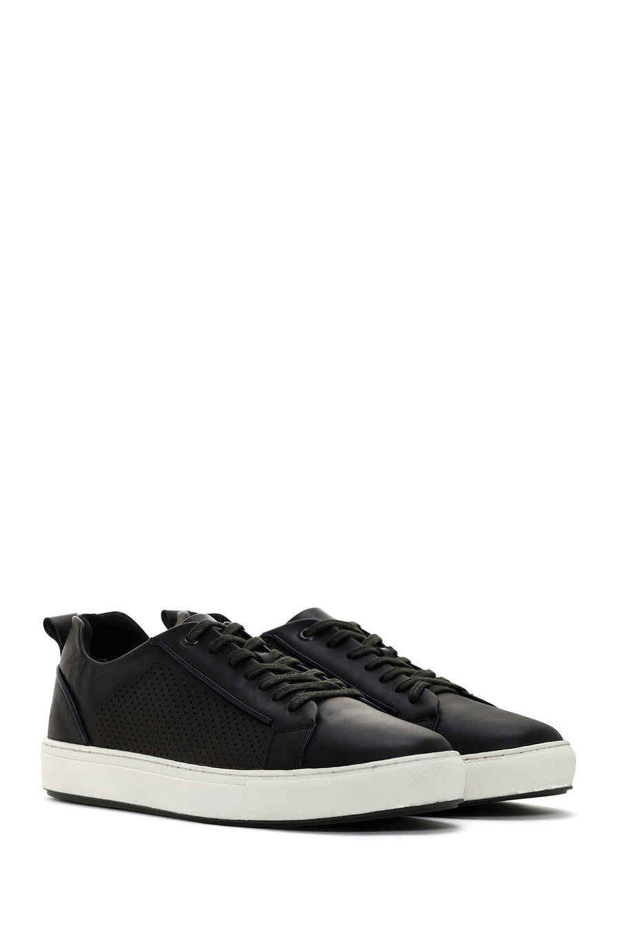 Men's Green Lace-up Leather Sneaker