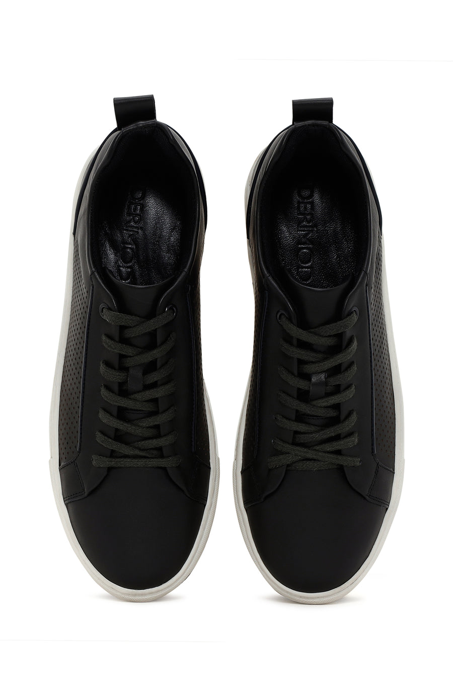 Men's Green Lace-up Leather Sneaker