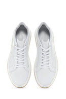 Erkek Beyaz Bağcıklı Deri Sneaker | Derimod