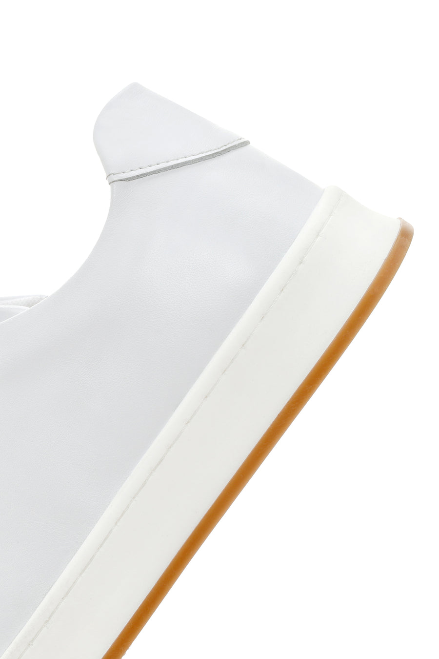 Men's White Lace-up Leather Sneaker