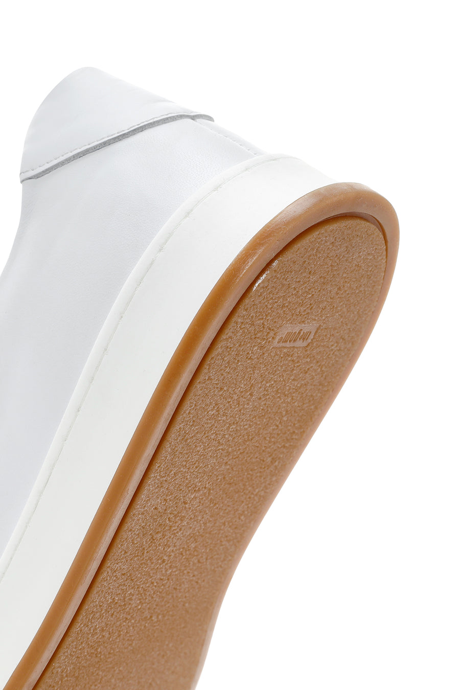 Men's White Lace-up Leather Sneaker