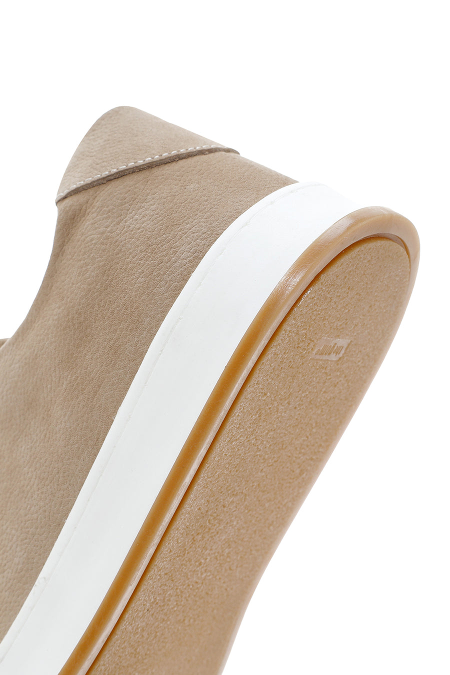 Men's Beige Lace-Up Nubuck Leather Sneaker