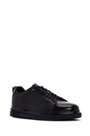 Men's Black Lace-up Leather Sneaker | Derimod