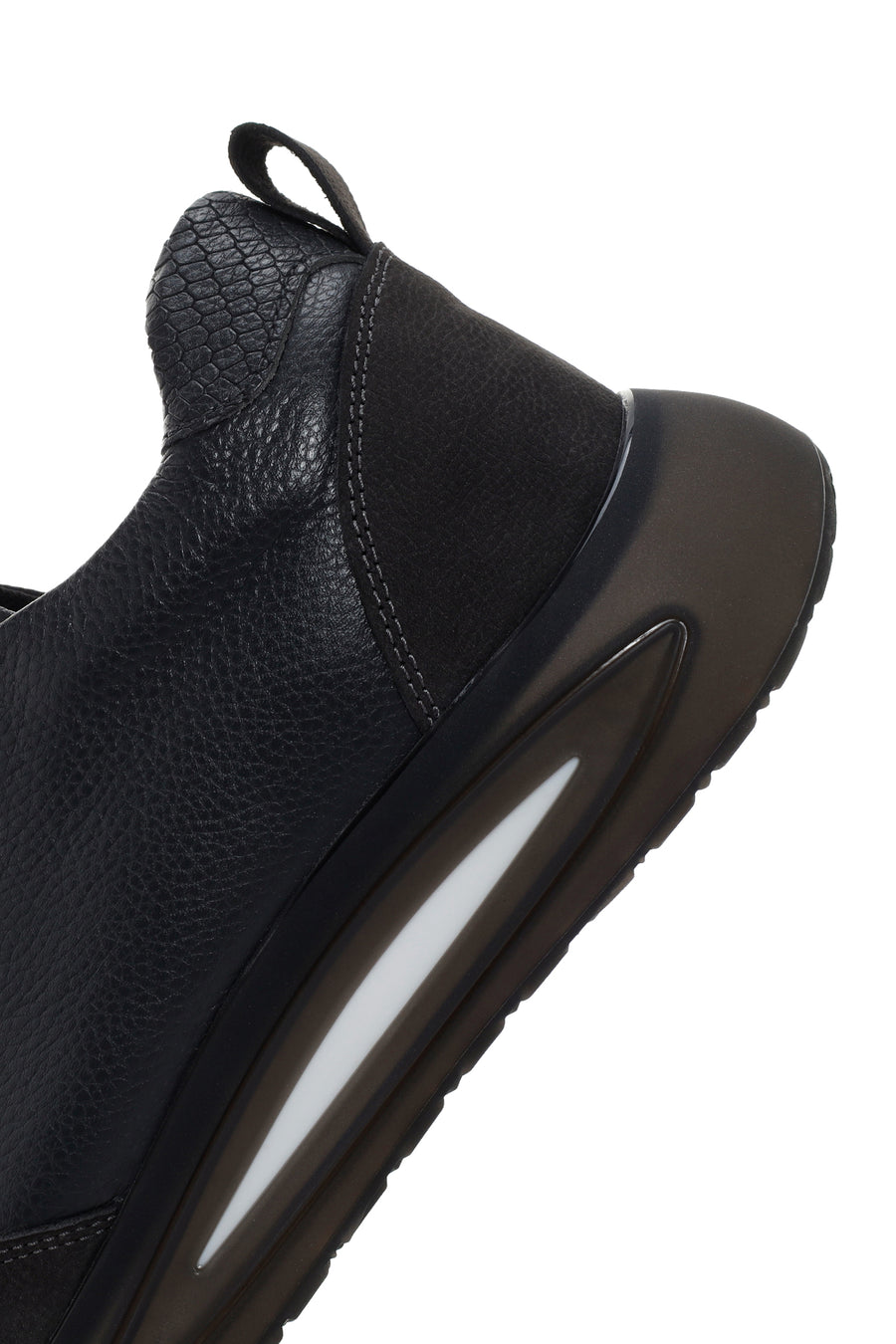 Erkek Gri Bağcıklı Kalın Tabanlı Deri Casual Sneaker
