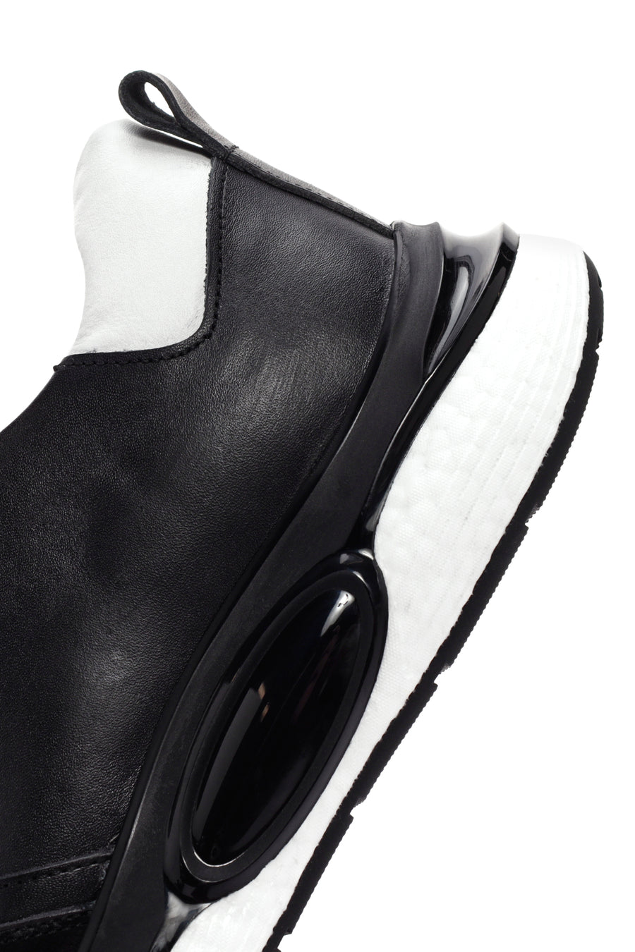 Erkek Siyah Bağcıklı Deri Casual Sneaker