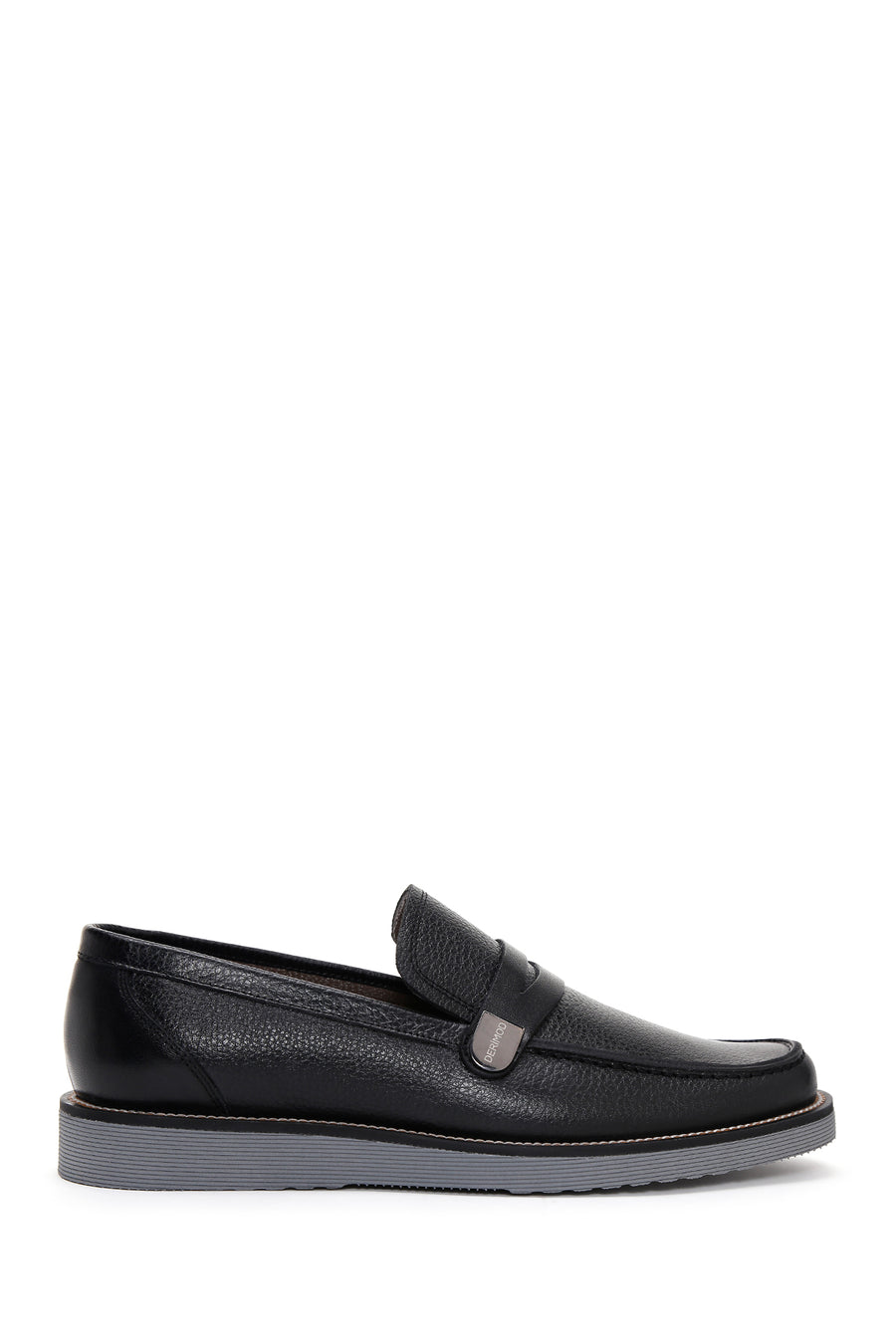 Men's Black Leather Casual Loafer 24SFD6500FT | Derimod