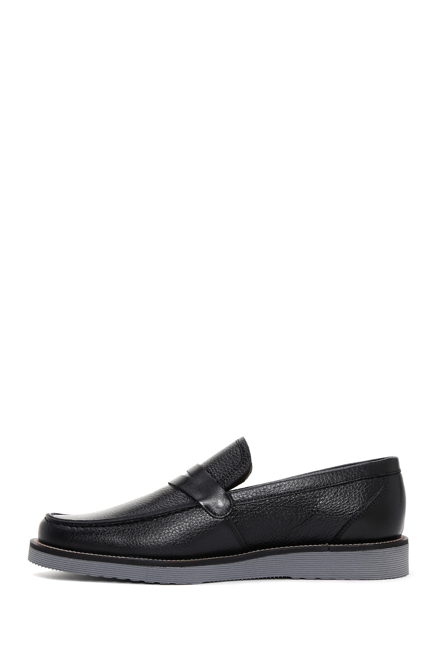 Men's Black Leather Casual Loafer